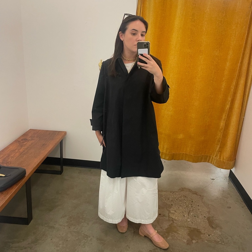 Prada Black Raincoat. Size 42.